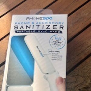 NWT PhoneSpa Phone & Accessory Sanitizer Portable UV-C Wand
PhoneSpa handheld
